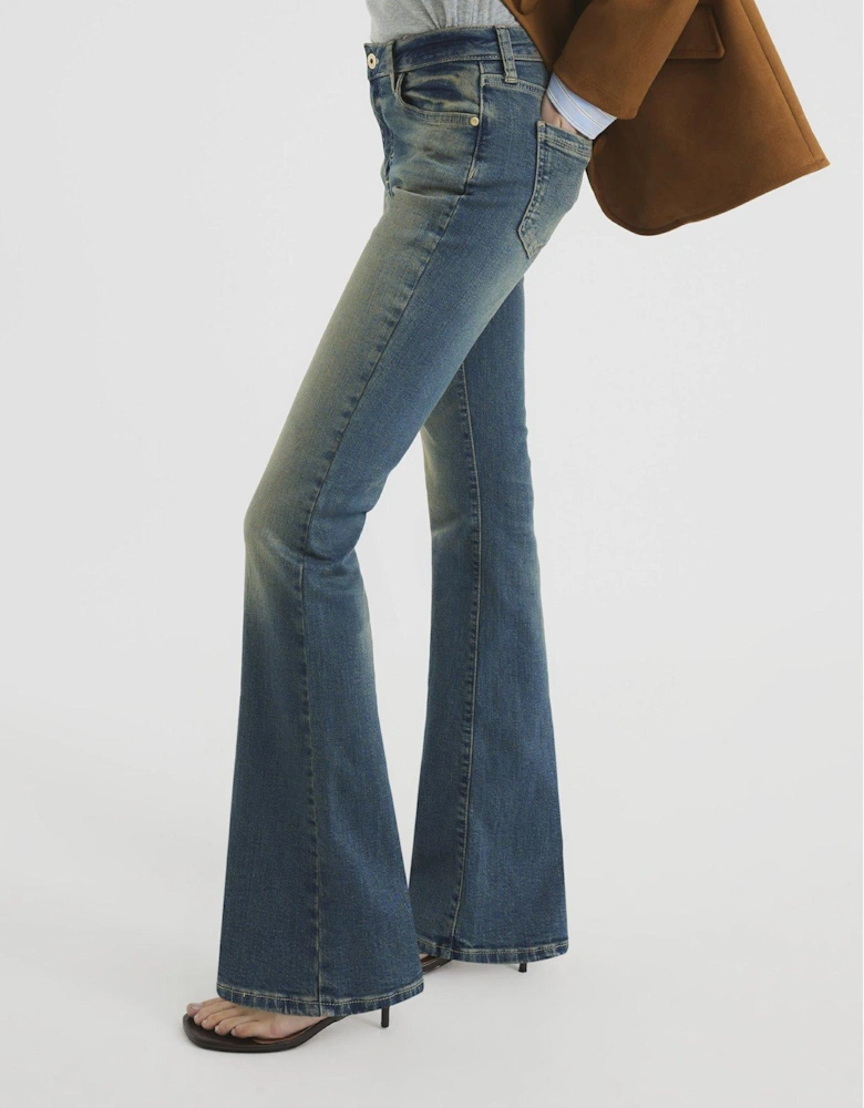 Denim Bootcut Mid Rise Jeans