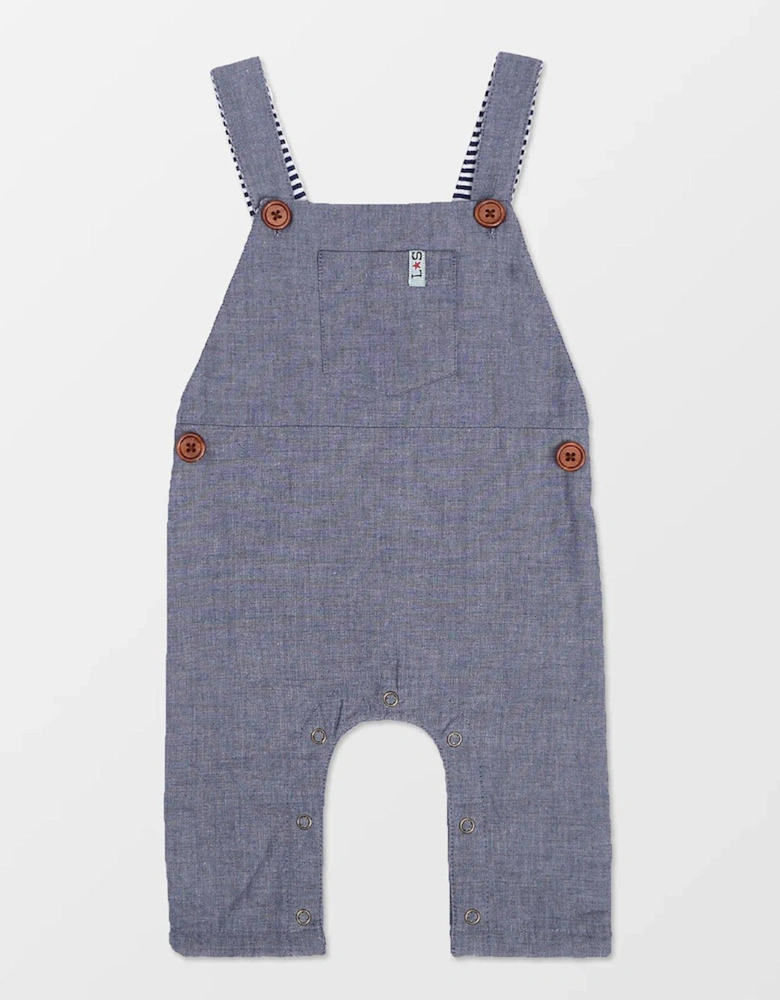 Baby Boys Denim Dungarees - Blue