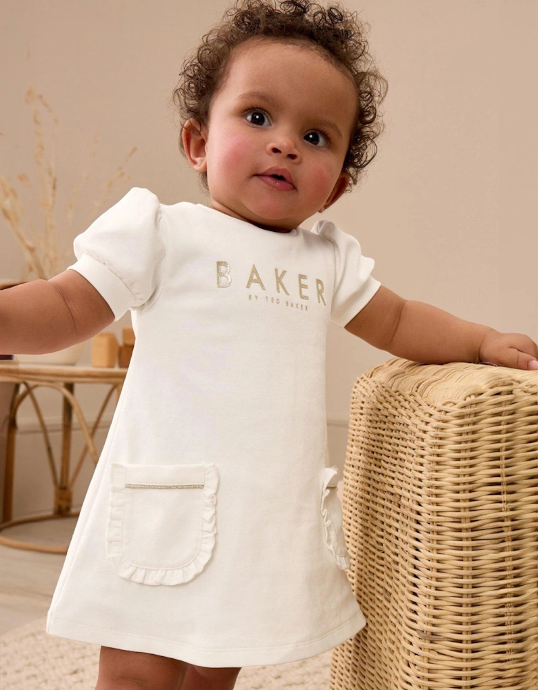 Baby Frill Dress - Cream