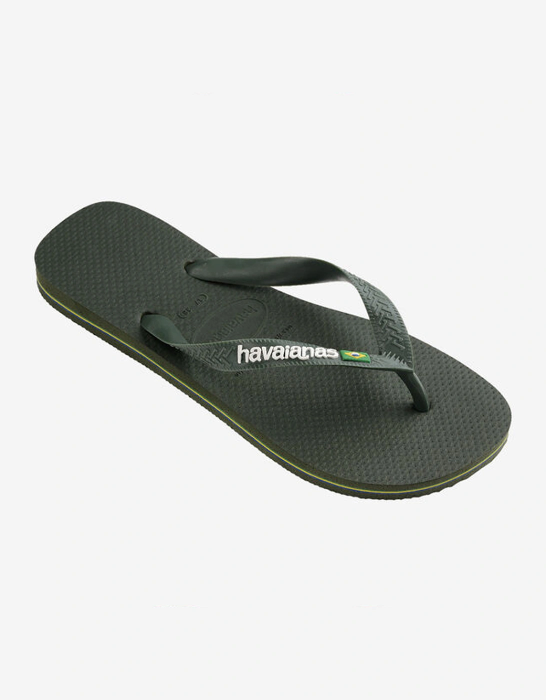 Unisex Brasil Logo Flip Flop Green/Olive