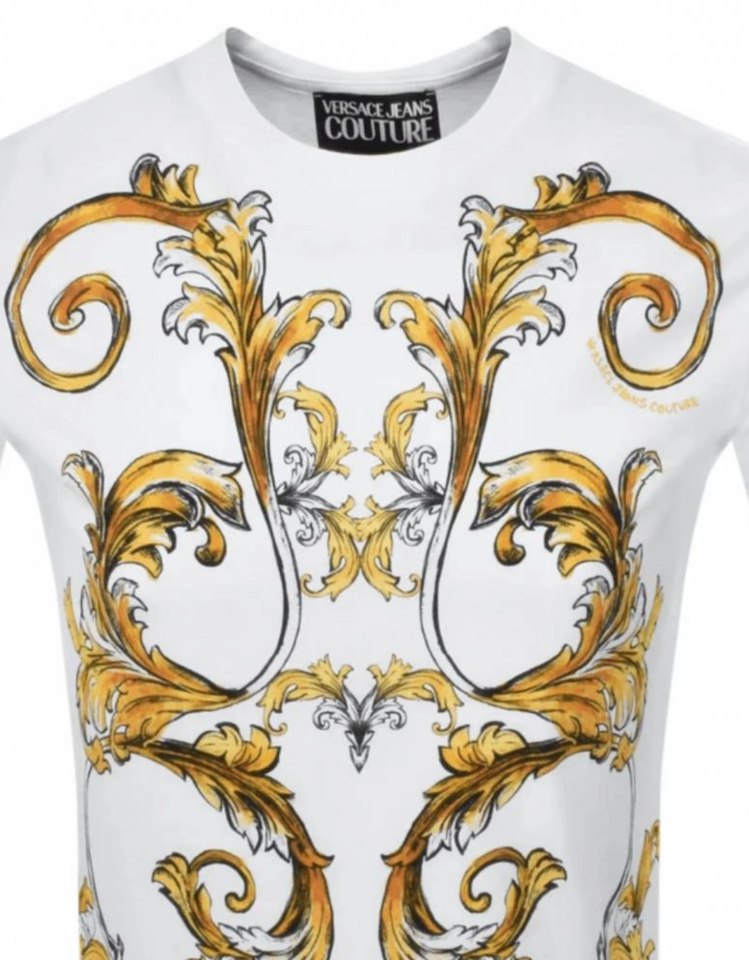 Outline Baroque Logo White/Gold T-Shirt