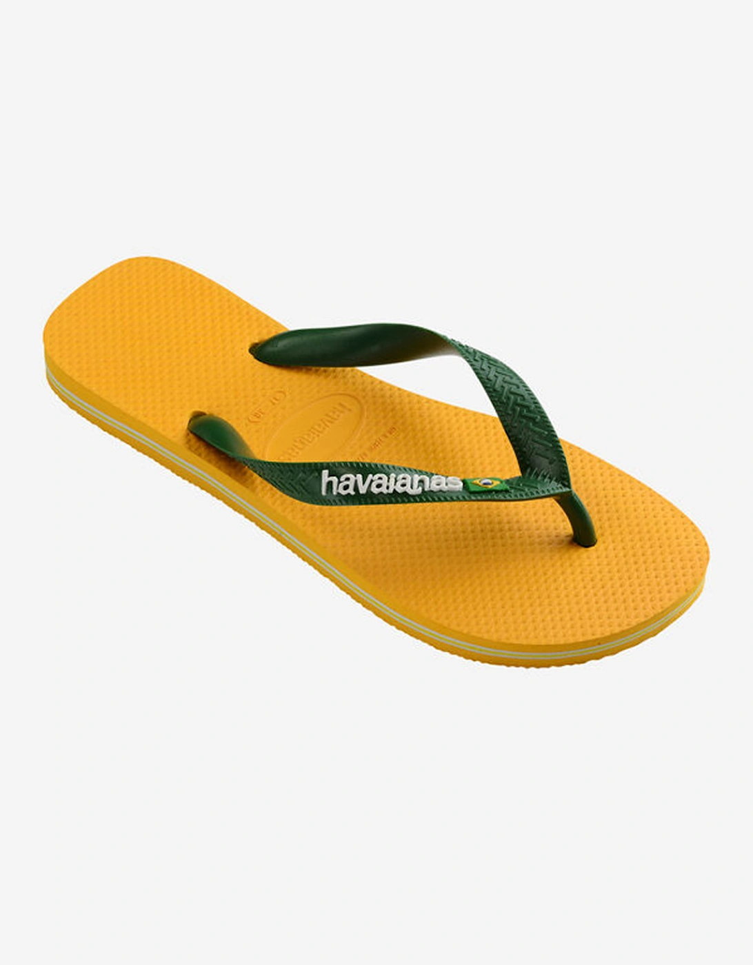 Unisex Brasil Logo Flip Flop Pop Yellow