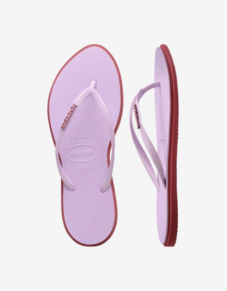 Women's Slim Point Flip Flop Amaranth