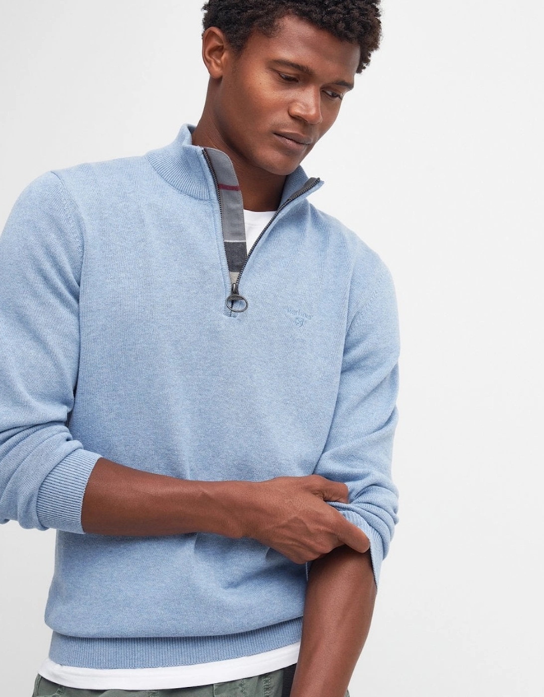 Cotton Mens Half Zip Jumper