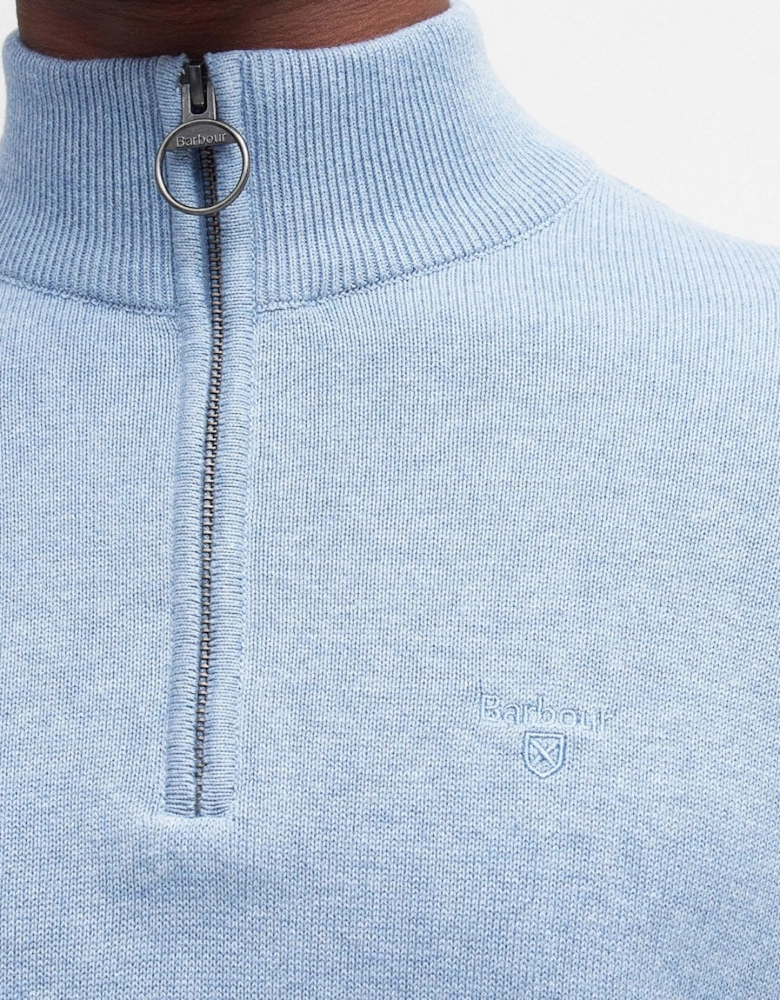 Cotton Mens Half Zip Jumper