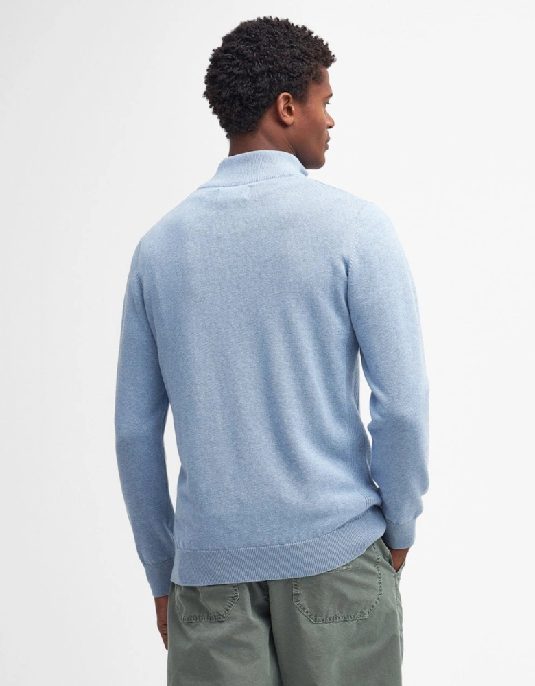 Cotton Mens Half Zip Jumper