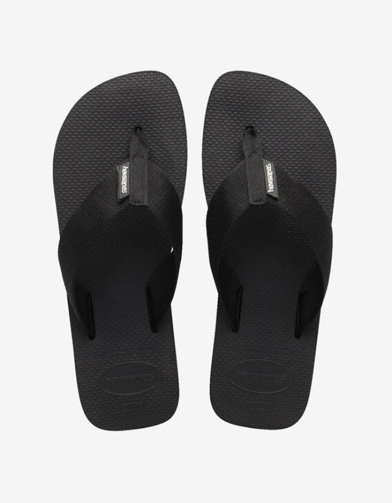 Men's Urban Basic Material Flip Flop Black