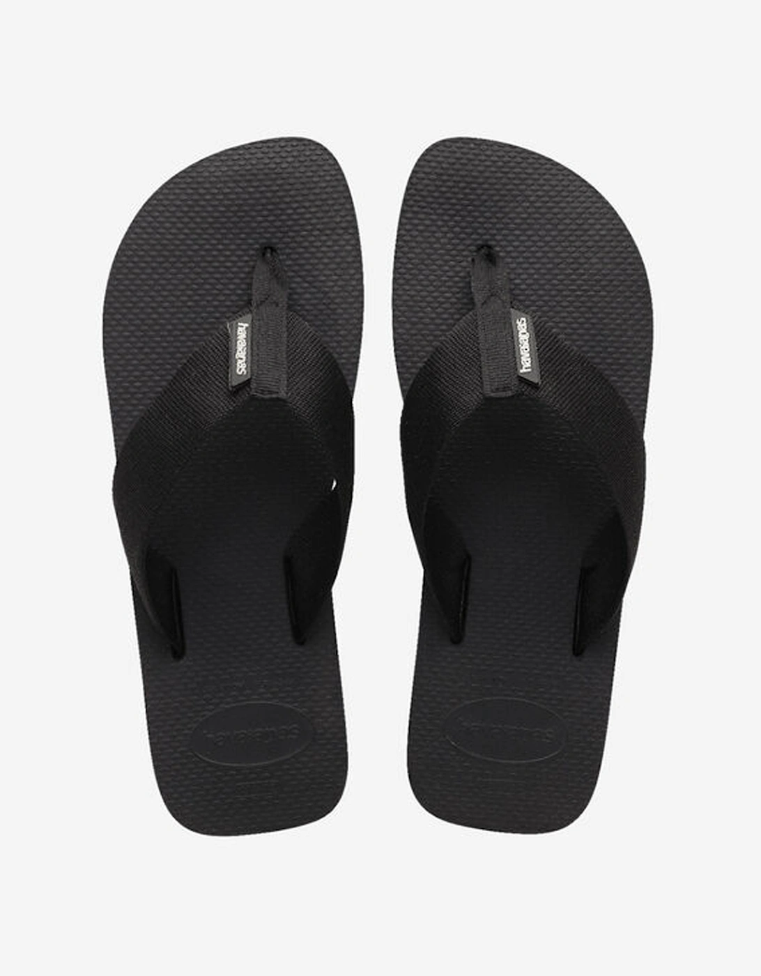 Men's Urban Basic Material Flip Flop Black, 6 of 5