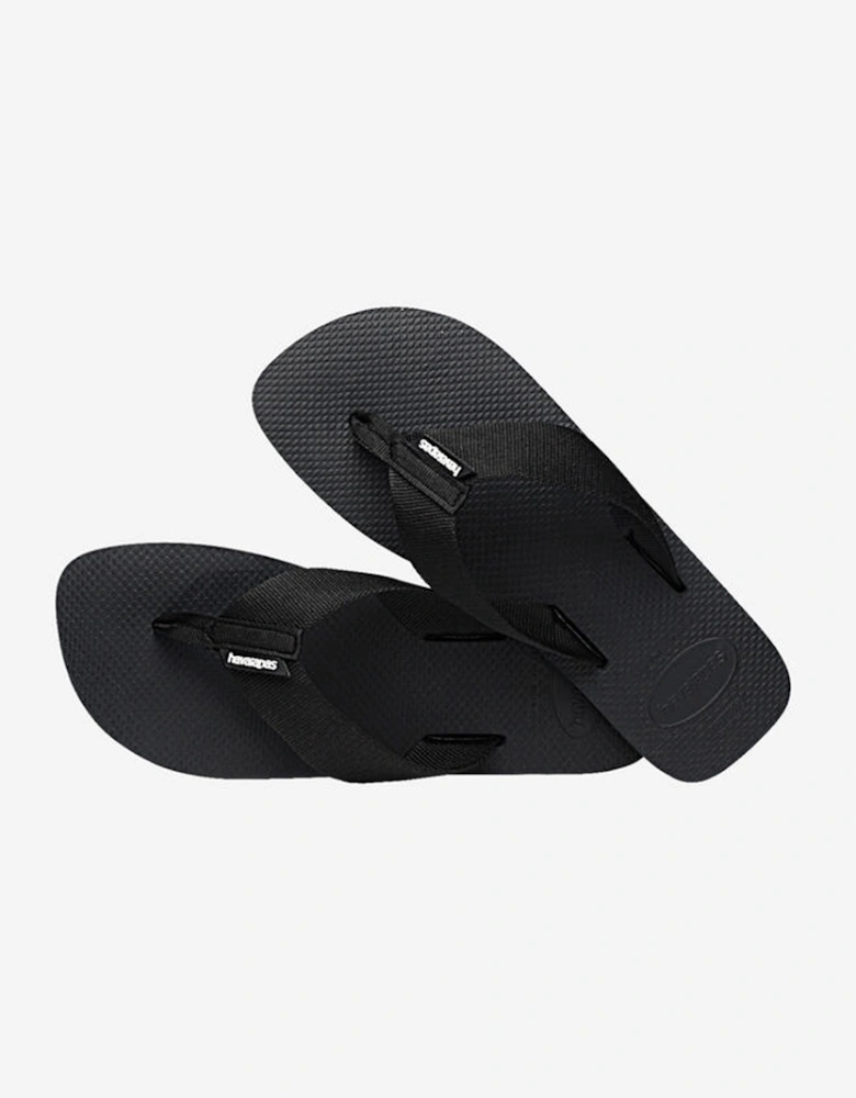 Men's Urban Basic Material Flip Flop Black