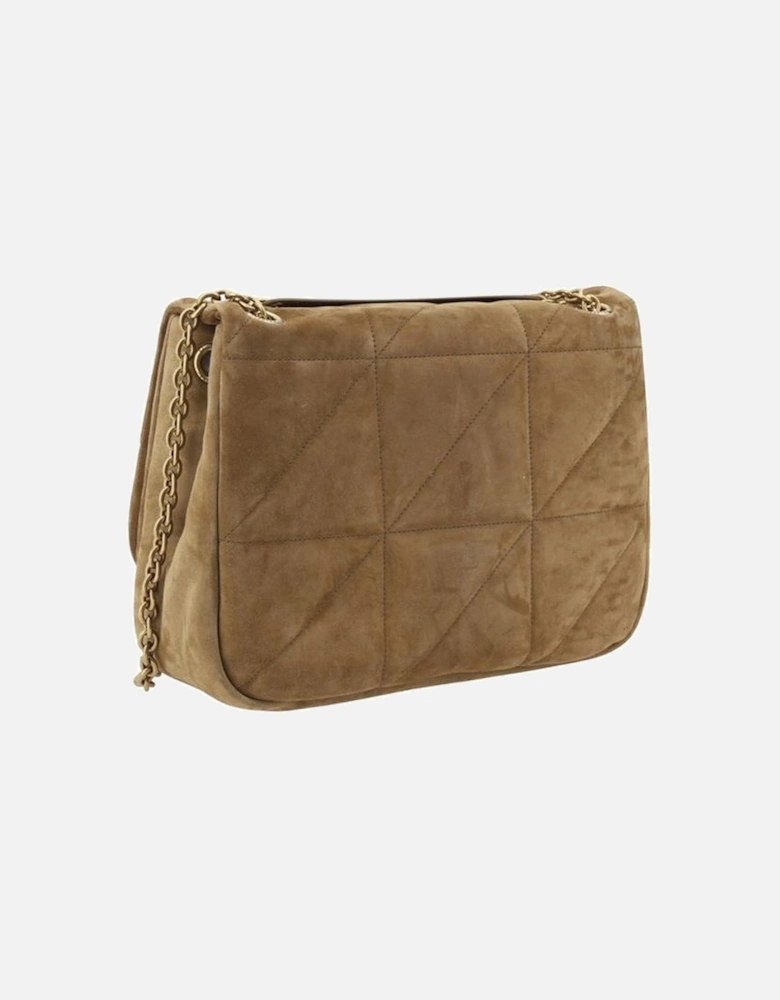 Le 5 7 Quilted Suede Shoulder Bag Women - Brown