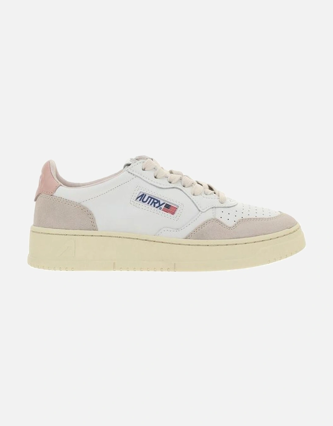 Calfskin Leather Sneakers with Embossed Logo Women - White, 5 of 4