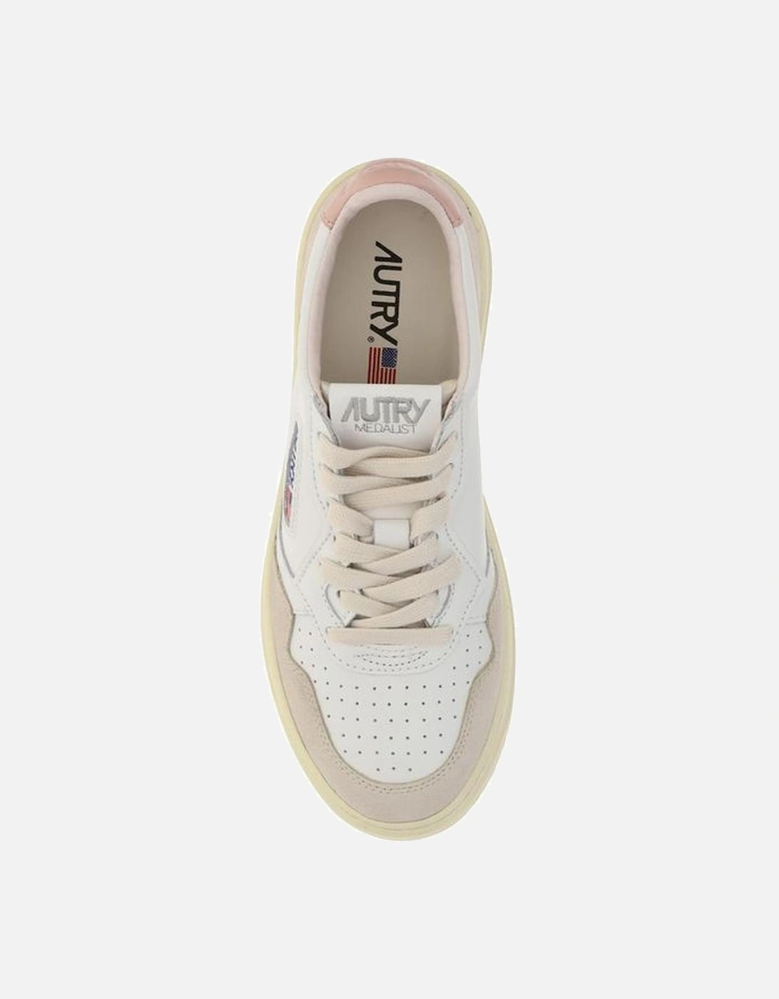 Calfskin Leather Sneakers with Embossed Logo Women - White