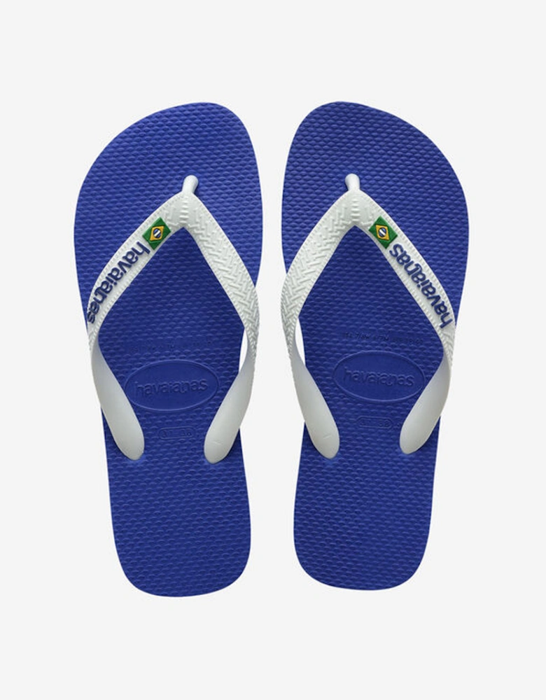 Unisex Brasil Logo Flip Flop Marine Blue