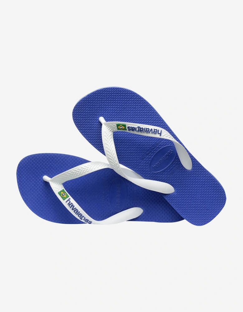 Unisex Brasil Logo Flip Flop Marine Blue