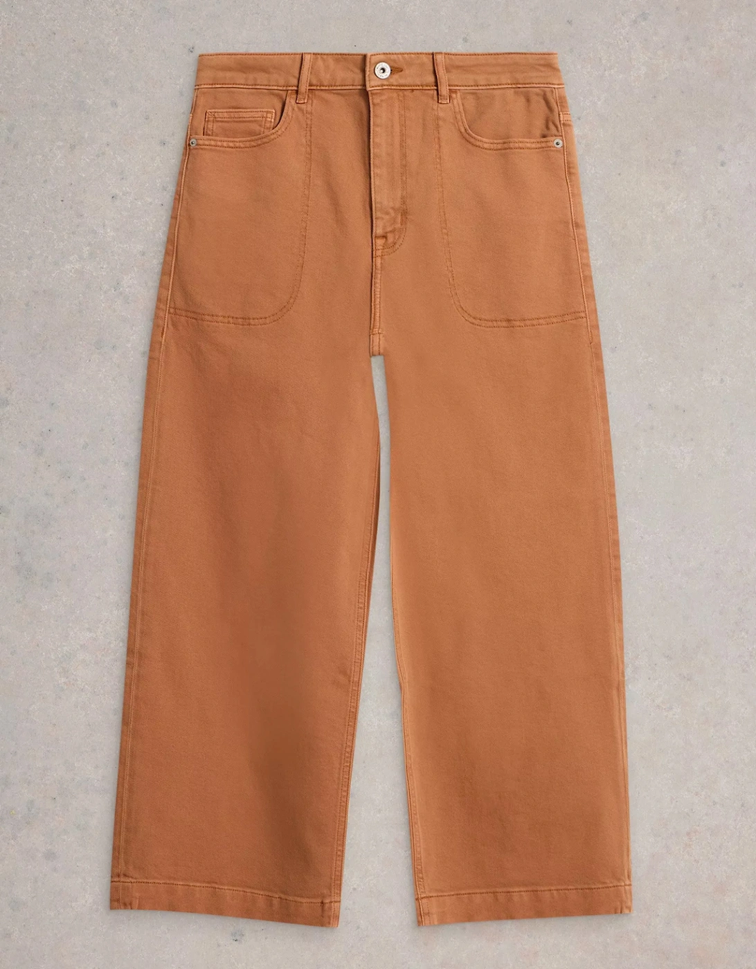 Women's Tia Wide Leg Crop Jean Mid Orange