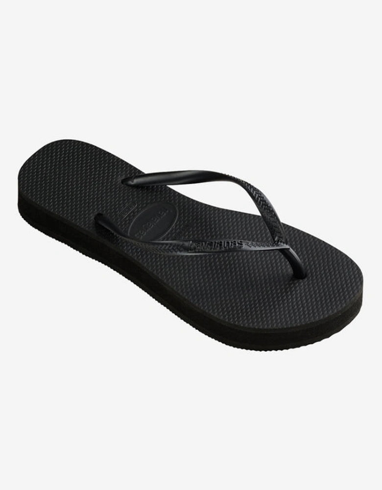 Women's Slim Flatform Flip Flop Black