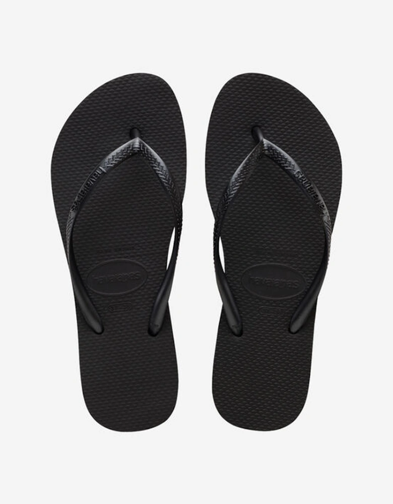 Women's Slim Flatform Flip Flop Black