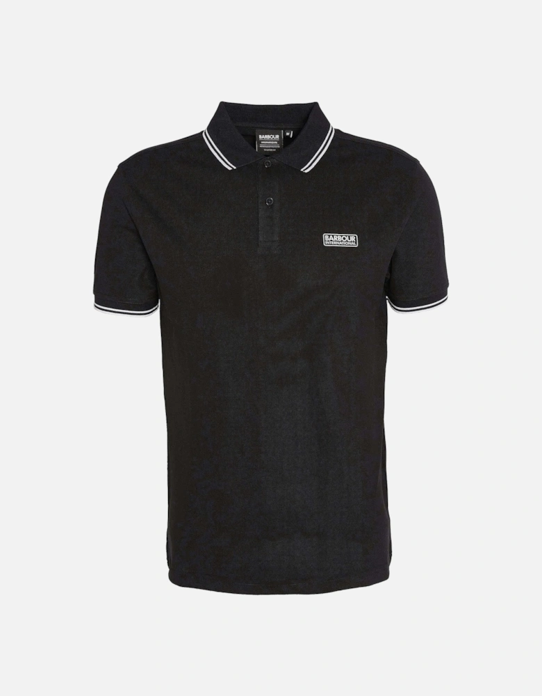 Evan Tipped Polo - Black / White