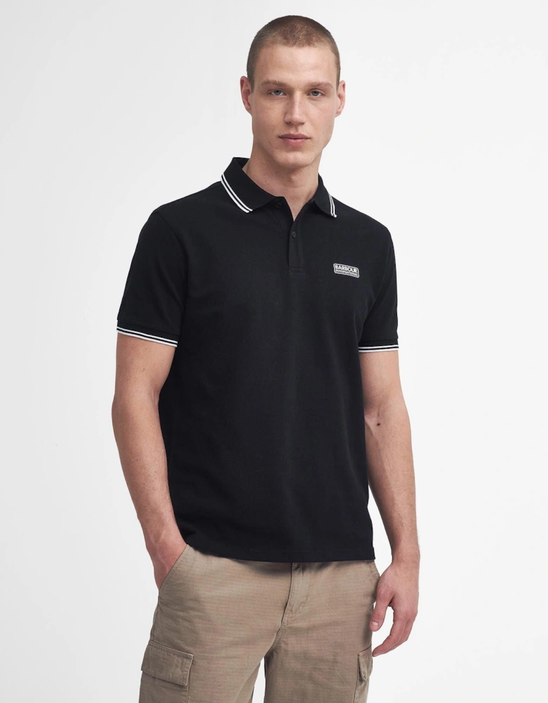 Evan Tipped Polo - Black / White