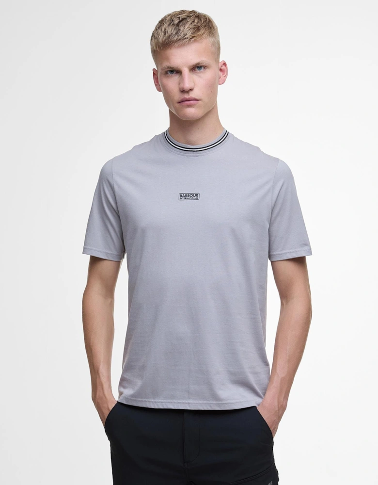 Central Logo Tipped T-Shirt - Pale Slate