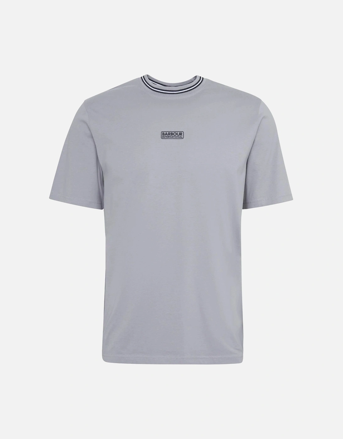 Central Logo Tipped T-Shirt - Pale Slate