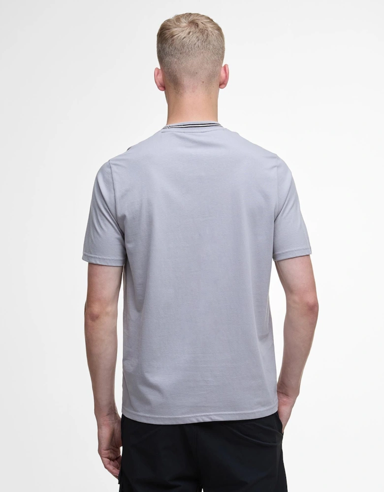 Central Logo Tipped T-Shirt - Pale Slate