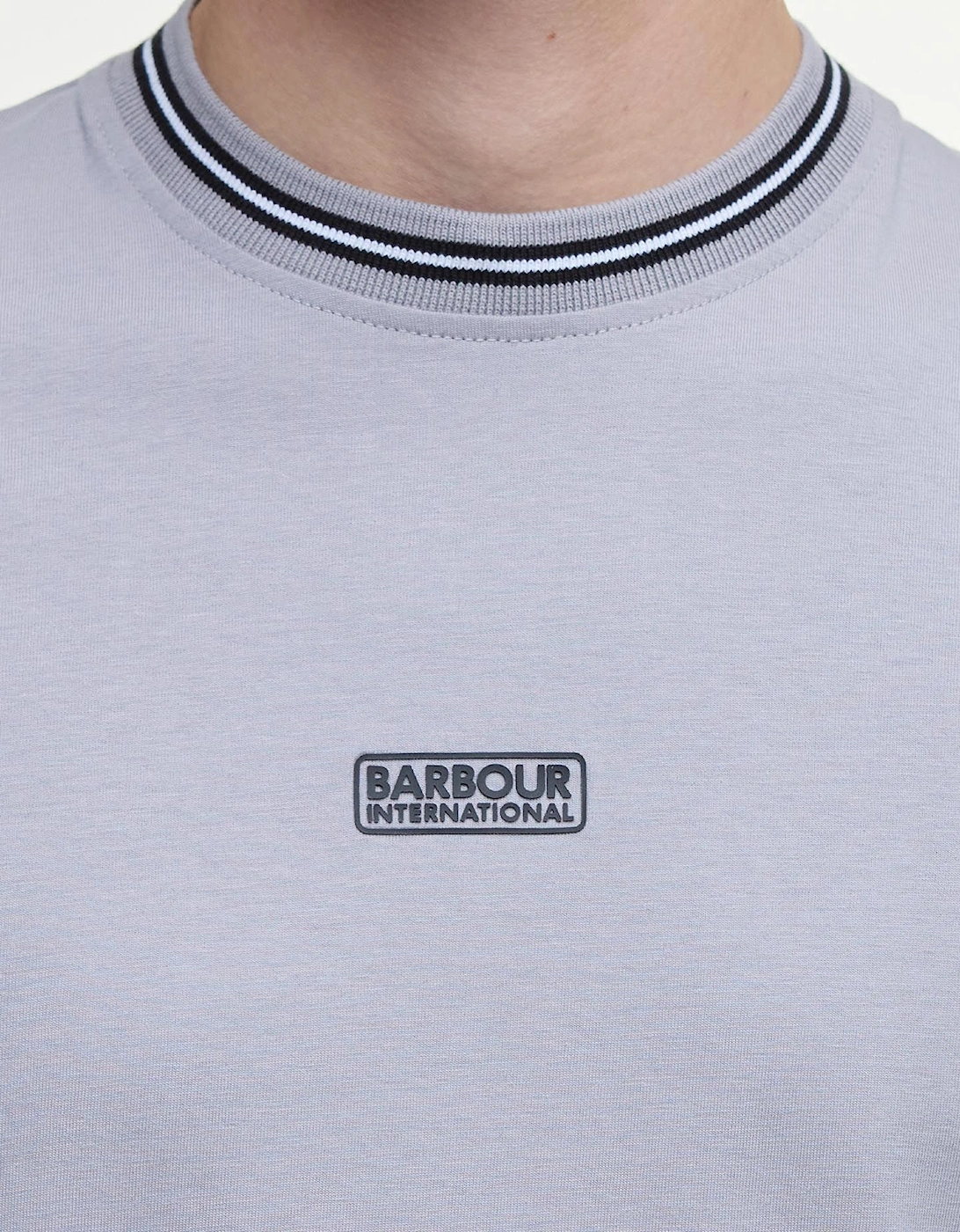 Central Logo Tipped T-Shirt - Pale Slate