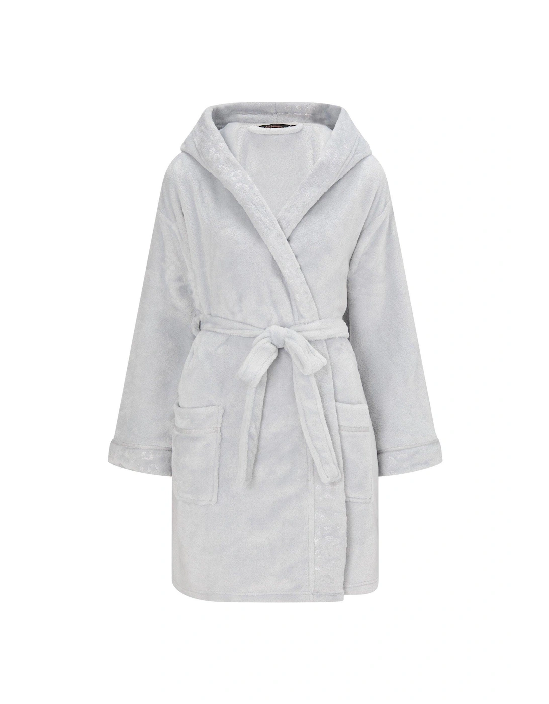 Signature Sparkly Fluffy Robe - Light Grey