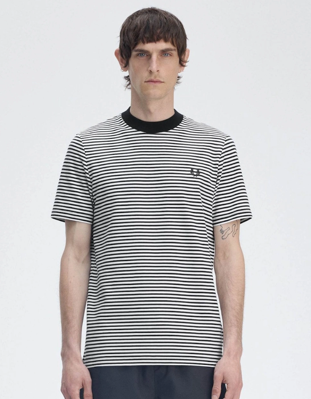 Mens Fine Stripe Heavyweight T-Shirt, 5 of 4