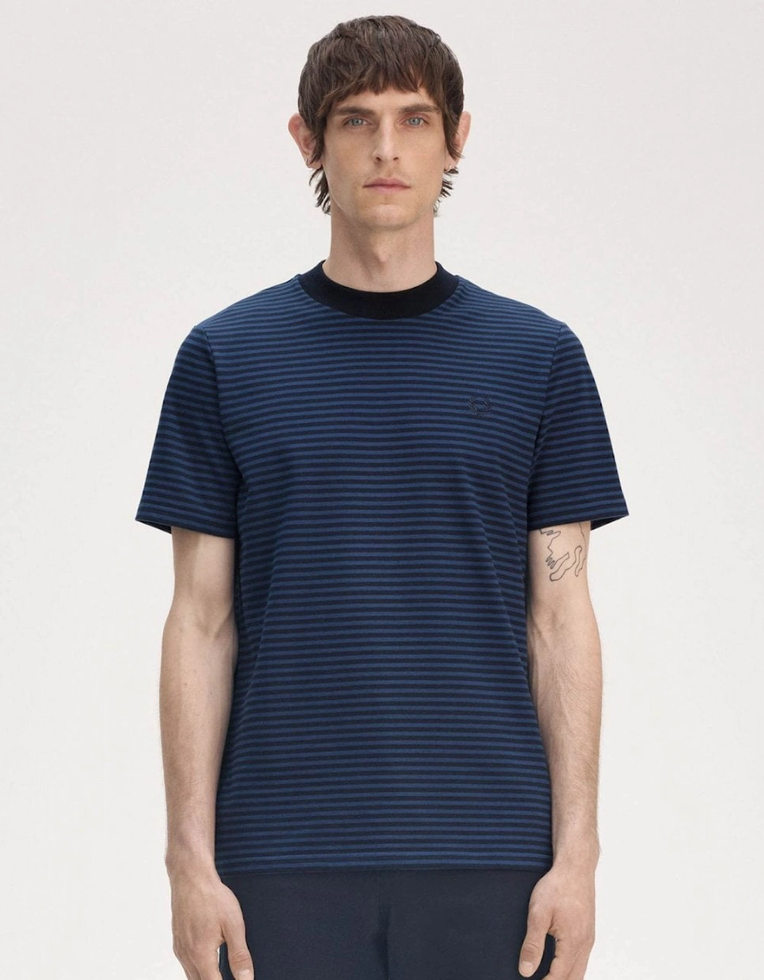 Mens Fine Stripe Heavyweight T-Shirt, 6 of 5