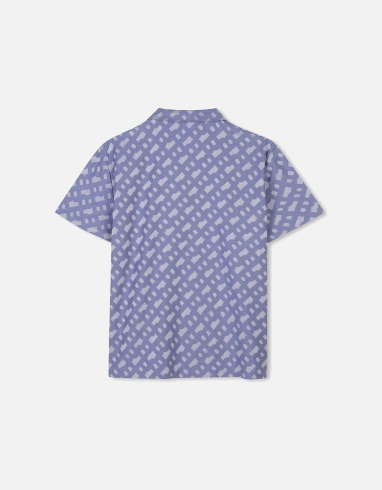 Boss Kids Monogram Shirt Blue