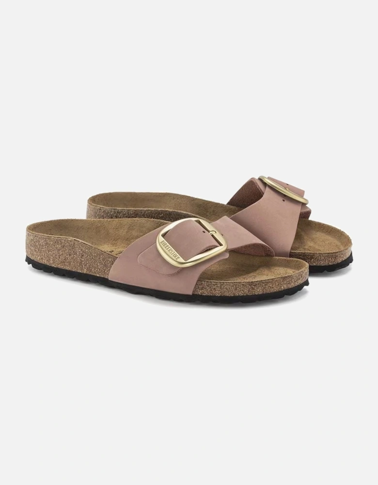 Birkenstock Women's Madrid Big Buckle Natural Leather Nubuck Narrow Fit Old Rose