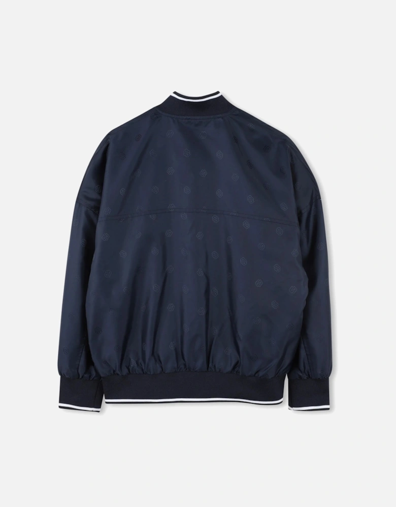 Boss Kids Monogram Jacket Navy