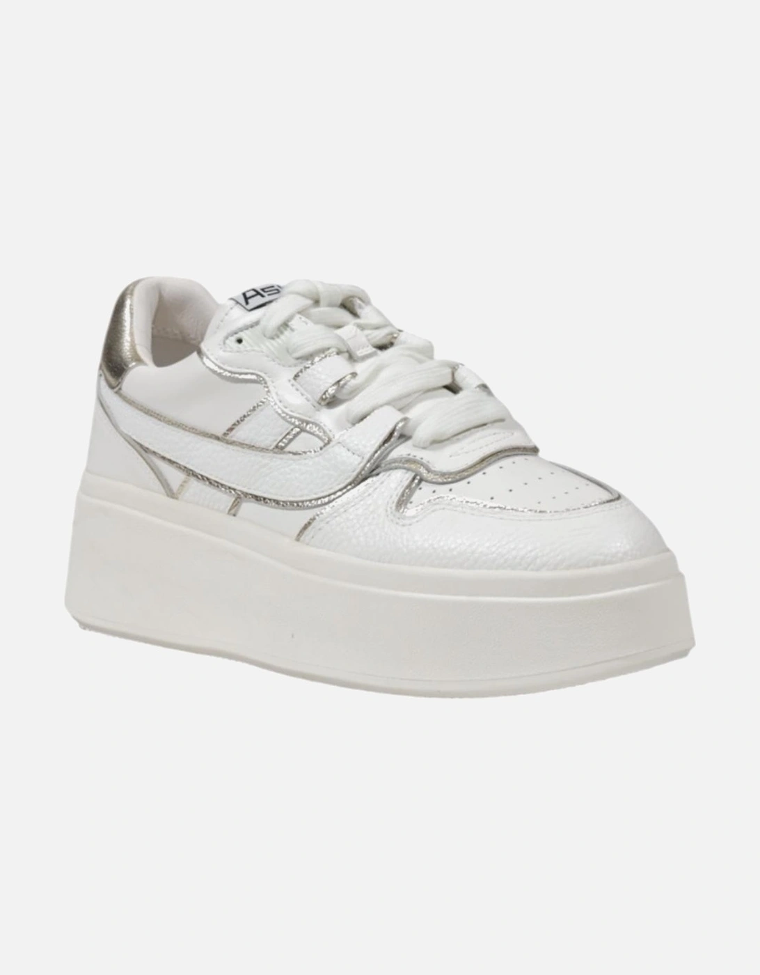 Leather Lace-Up Sneakers with Rubber Sole Women - White