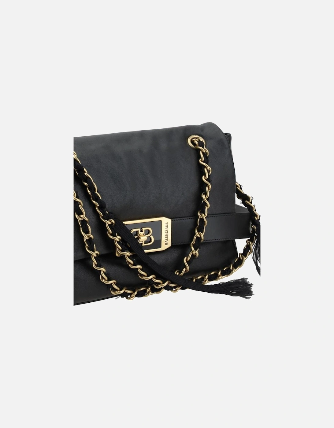 Modu Flap Shoulder Bag with Chain Handle Women - Black