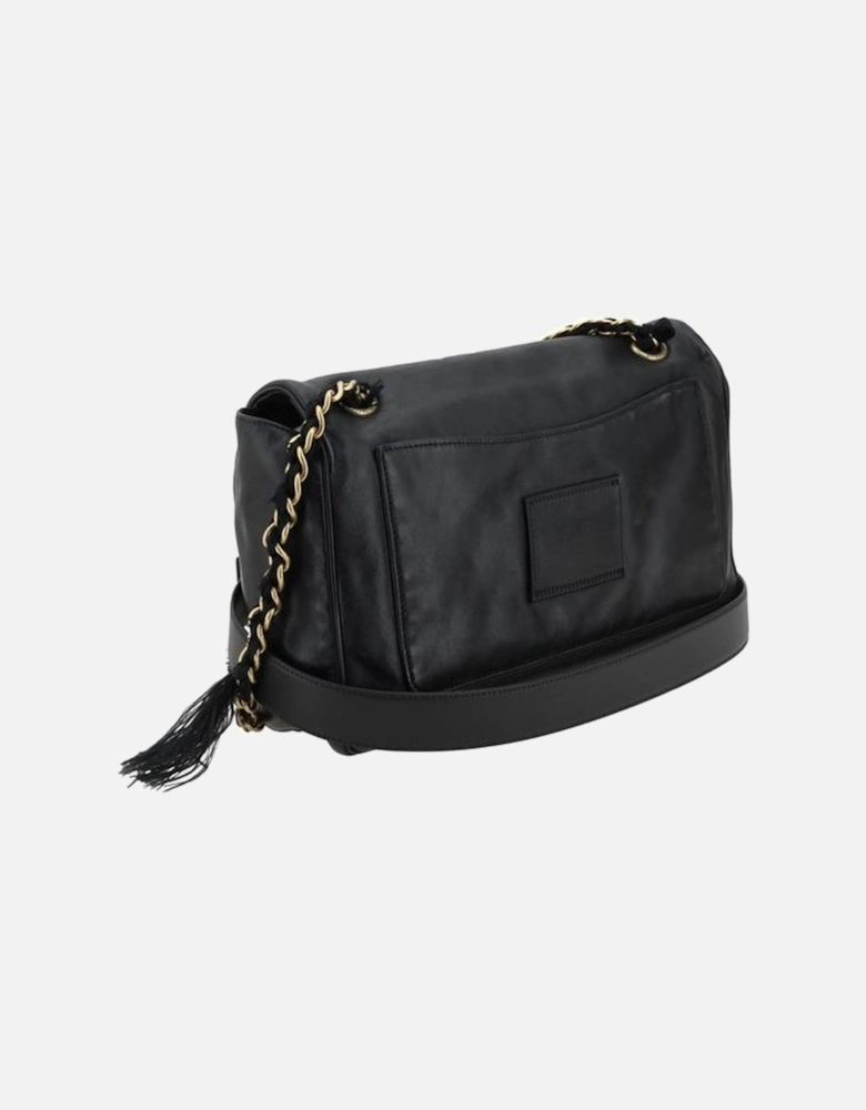 Modu Flap Shoulder Bag with Chain Handle Women - Black