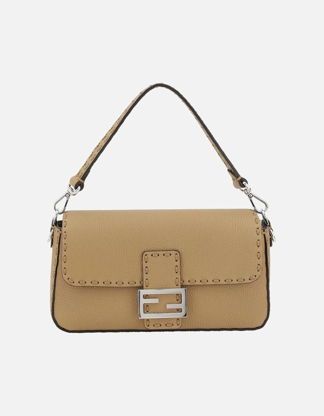 Baguette Shoulder Bag with Removable Strap Women - Beige, 5 of 4