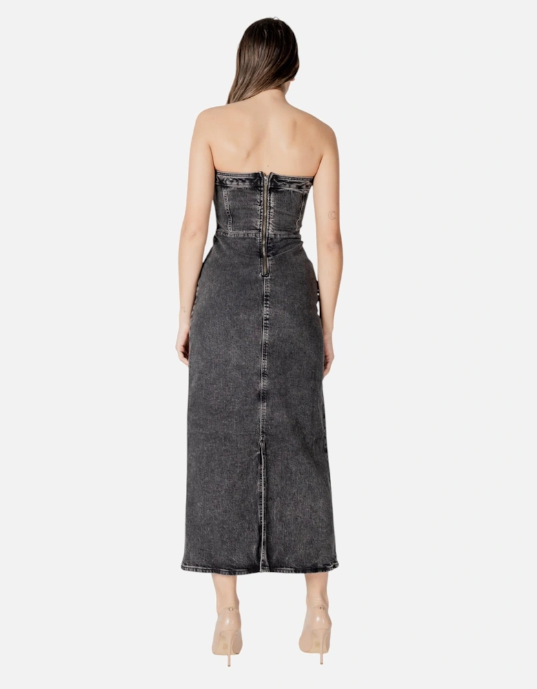 Sleeveless Cotton Zip-Up Dress Women - Black Dresses