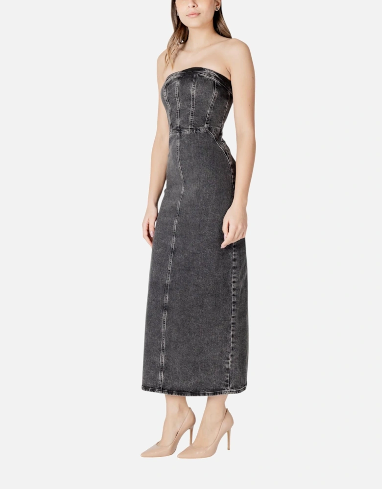 Sleeveless Cotton Zip-Up Dress Women - Black Dresses
