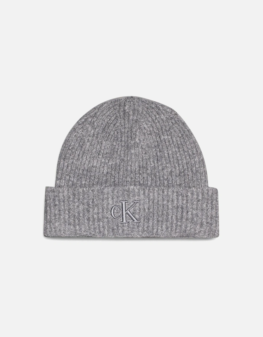 Chunky Knit Logo Embroidered Cap Women - Grey Hats, 4 of 3