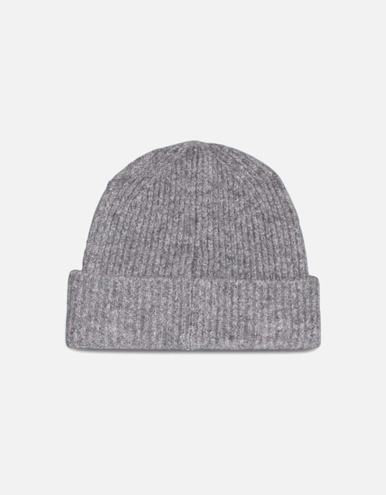 Chunky Knit Logo Embroidered Cap Women - Grey Hats