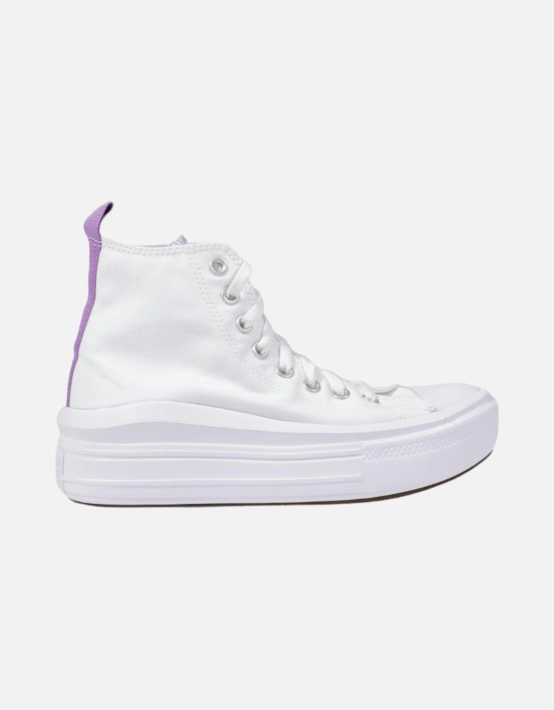 Plain Fabric Rubber Sole Sneakers Women - White