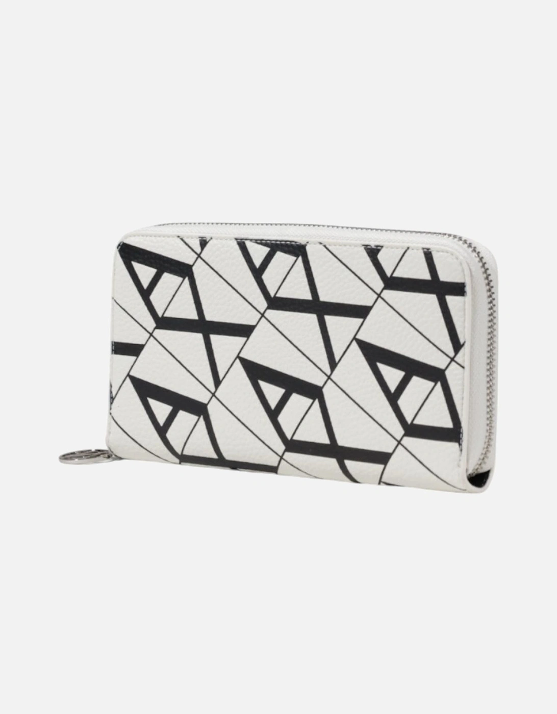 Printed Zip Fastening Wallet Women - White