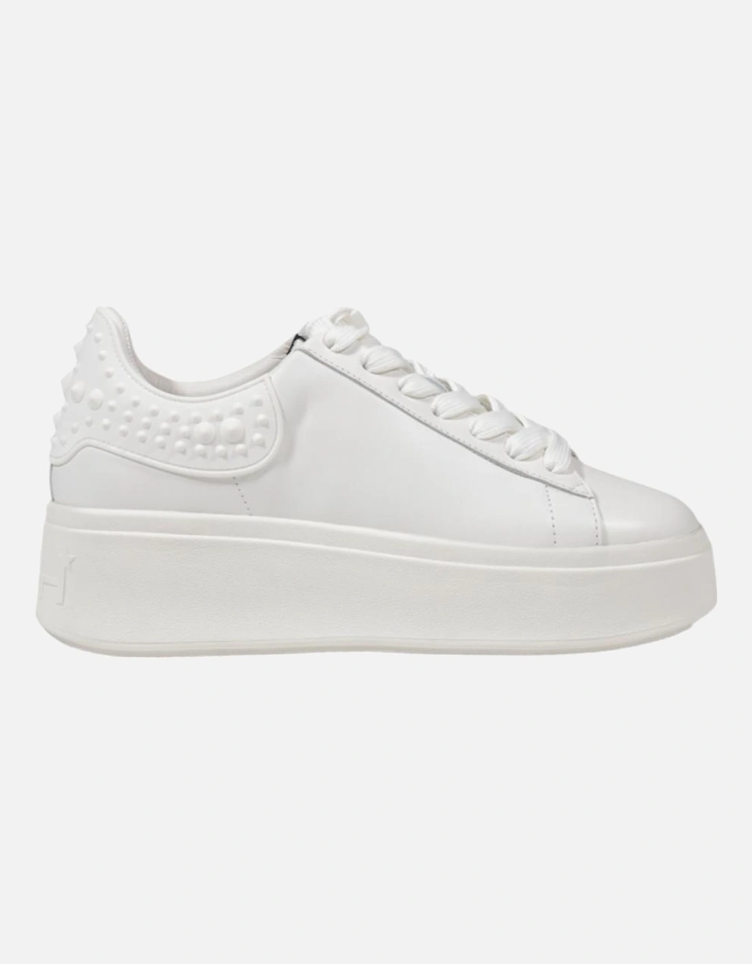 Leather Lace-Up Sneakers with Rubber Sole Women - White, 4 of 3