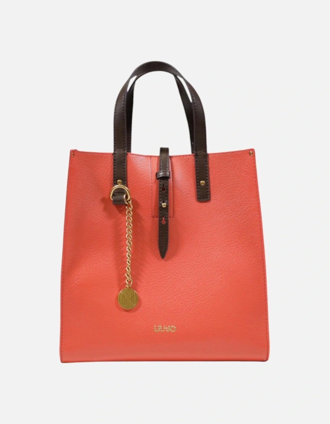 Handbag with Shoulder Strap Polyurethane Women - Orange Bags