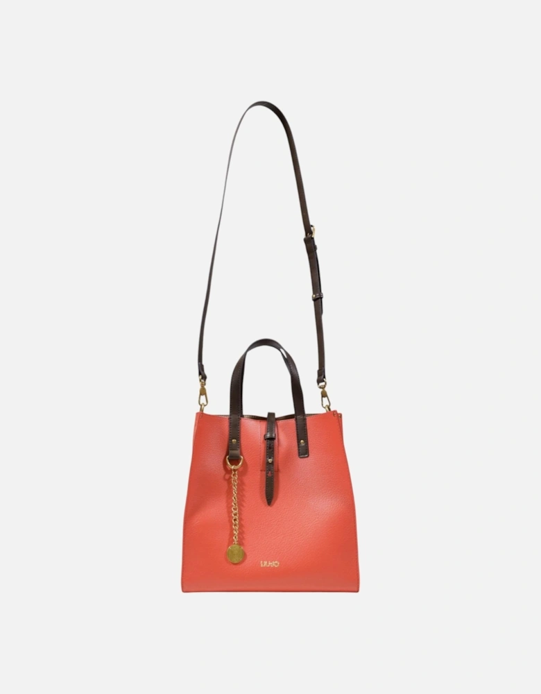 Handbag with Shoulder Strap Polyurethane Women - Orange Bags