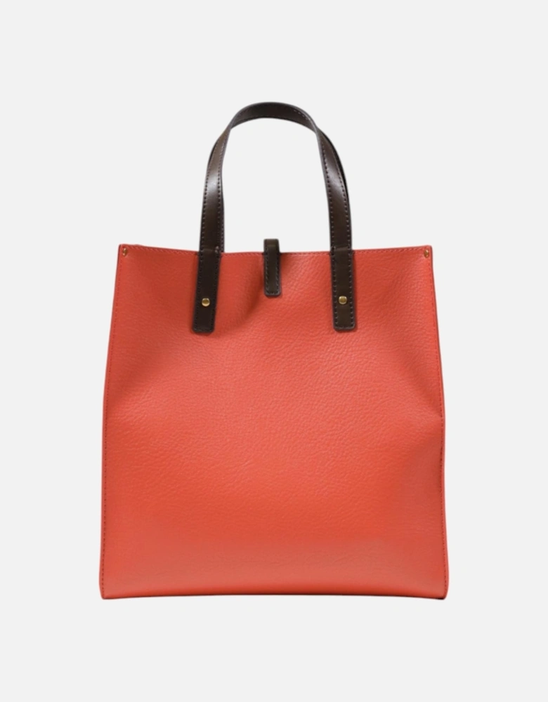 Handbag with Shoulder Strap Polyurethane Women - Orange Bags