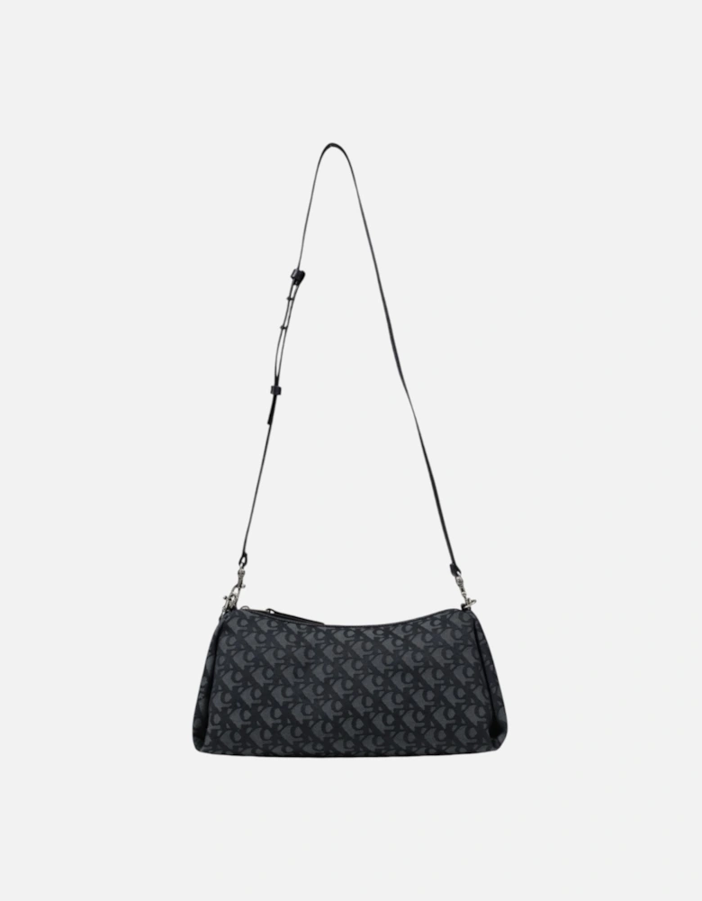 Print Shoulder Bag with Zip Fastening Women - Black