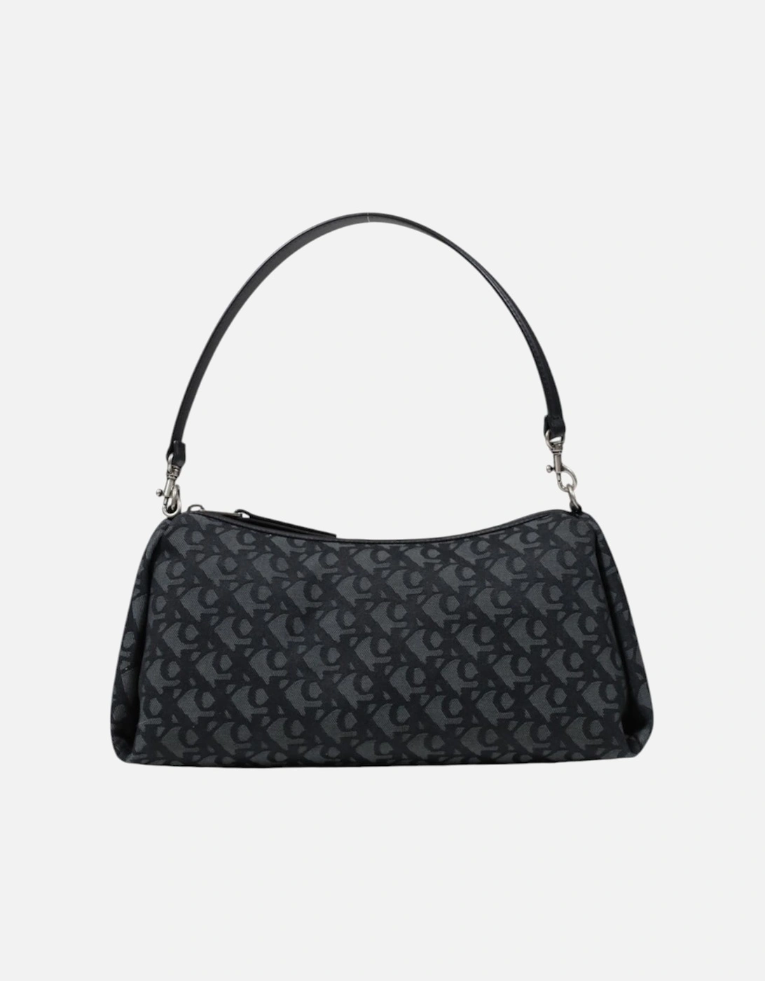 Print Shoulder Bag with Zip Fastening Women - Black