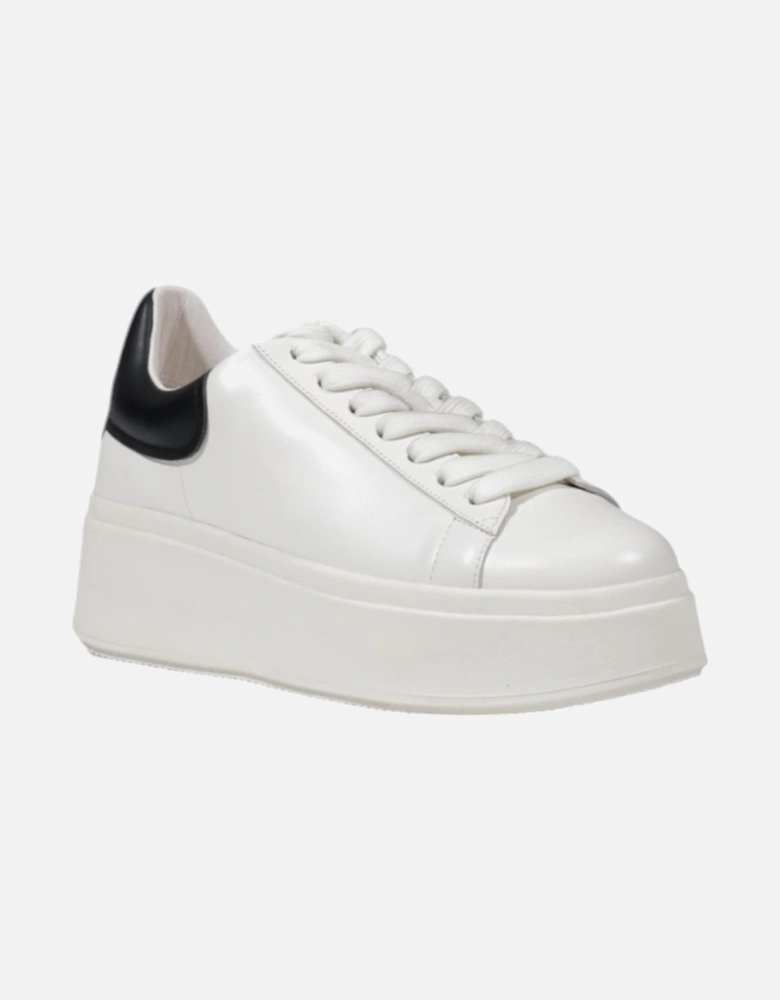 Leather Lace-Up Rubber Sole Sneakers Women - White